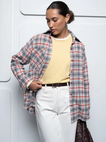 Сорочка VMMA світло-сірий фланель сіра