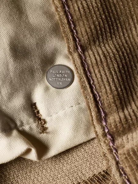 Pantaloni Ps Paul Smith de catifea cord maro
