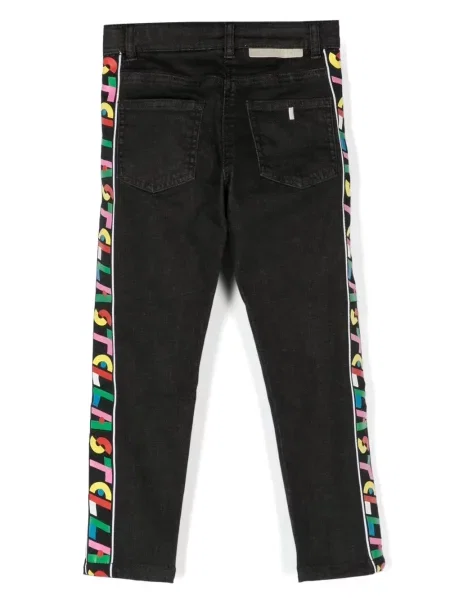 Jeansy straight leg dziecięce Stella Mccartney czarne