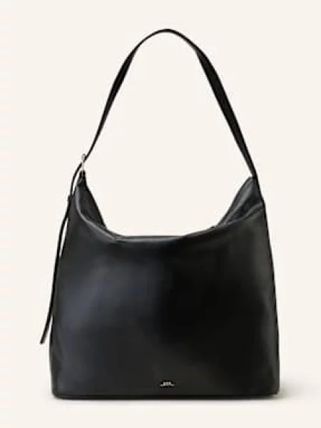 Maksi duża shopperka A.p.c. skórzana czarna