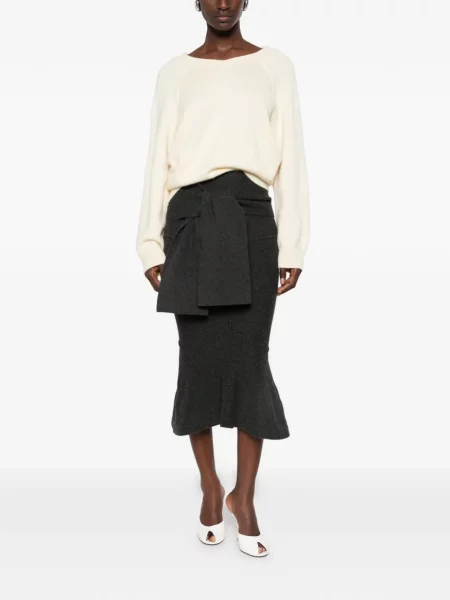Fustă Jacquemus cu legături gri