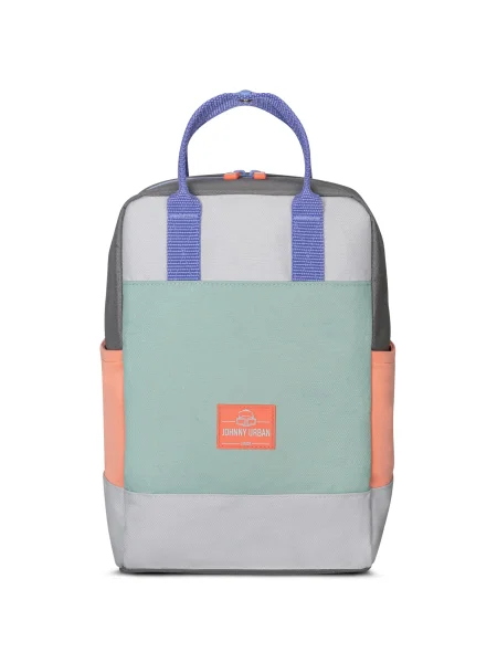 Johnny Urban Rucsac Linus deschis / verde mentă / portocaliu somon gri