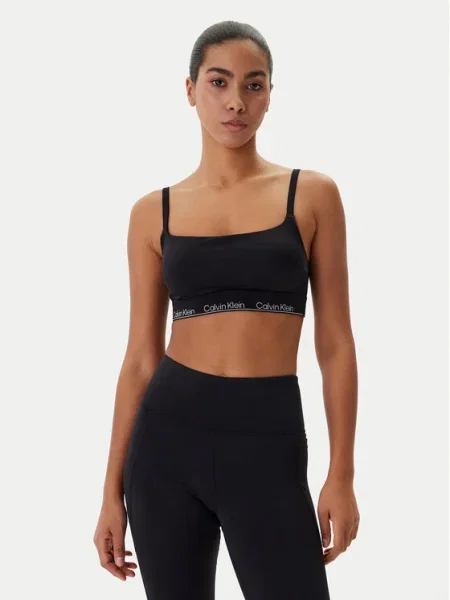 Calvin Klein Swimwear Bikini partea de sus Negru alb