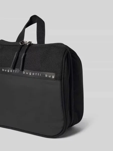 Kosmetyczka z detalami logo model Blanc Delight' Bugatti czarna