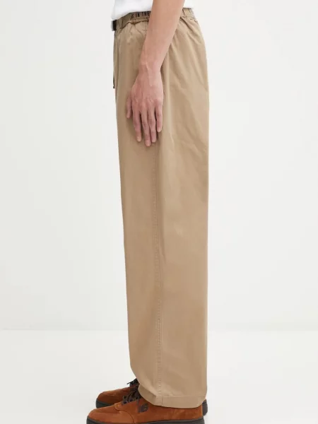 Human Made pantaloni de WOVEN PANTS drept bej