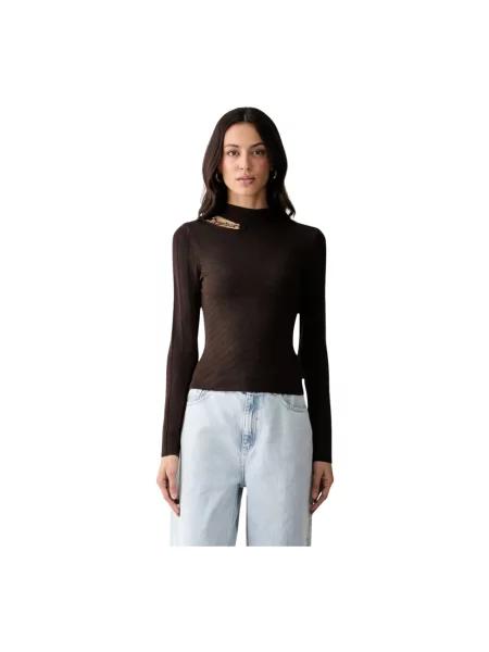 Sweter z golfem Marciano brązowy