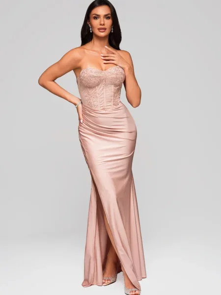 Rochie de seară Edoti roz
