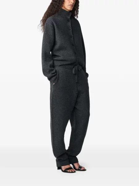 Pantaloni Studio Nicholson alergare cu cordon gri