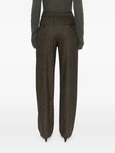 Pantaloni Isabel Marant cu dungi maro