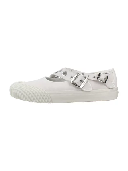 Pantofi cu toc Vans cu bretele alb