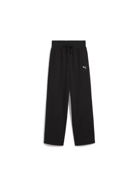 PUMA Młodzieżowe spodnie dresowe Wardrobe Essentials z szerokimi nogawkami Akcesoria czarny