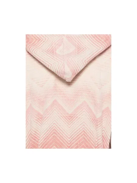Szlafrok Missoni Home z kapturem różowy