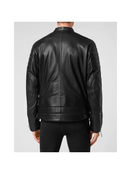 Kurtka skórzana Philipp Plein czarna