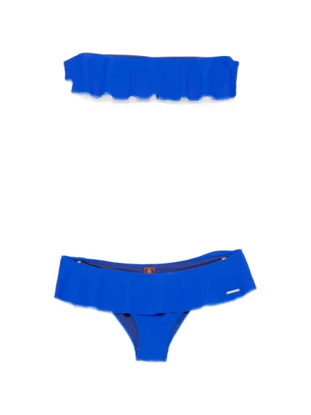 Bikini Dondup cu volane albastru