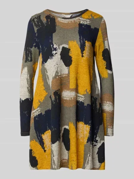 Sukienka mini z okrągłym dekoltem Apricot granatowa