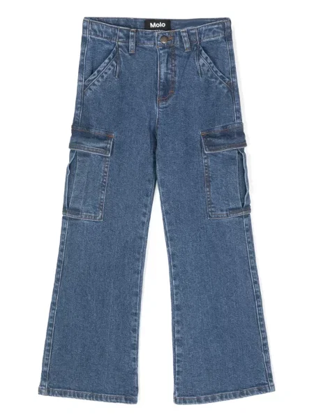 Jeansy straight leg dziecięce Molo niebieskie