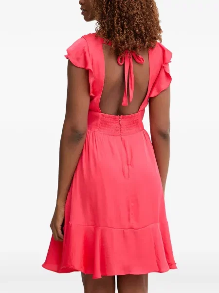 Rochie mini Morgan cu volane roz