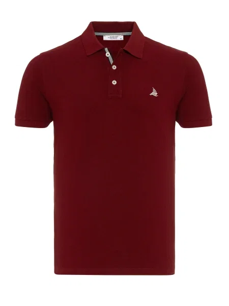 By Diess Collection Tricou roșu bordeaux alb