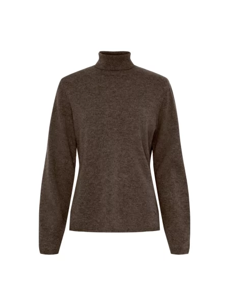 Sweter z golfem Btfcph z kaszmiru brązowy