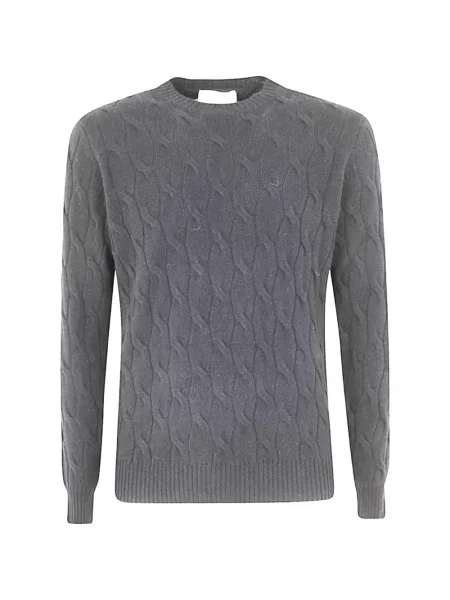 Pulover Filippo De Laurentiis cu decolteu rotund țesut gri