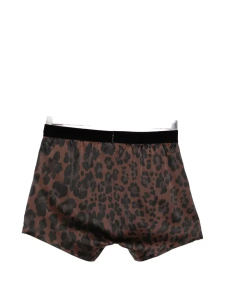 Pantaloni scurți Tom Ford cu imagine cu model leopard maro