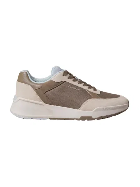 Sneakersy Calvin Klein skórzane beżowe