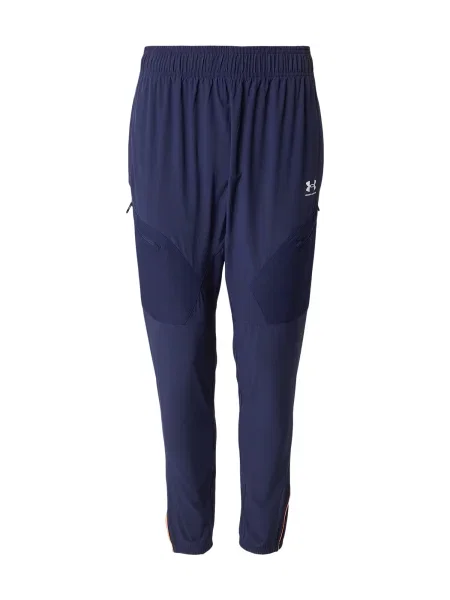UNDER ARMOUR Sportovní kalhoty Challenger námořnická modř / žlutá bílá