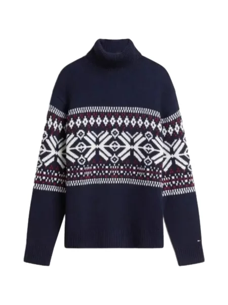 Lung pulover Tommy Hilfiger albastru