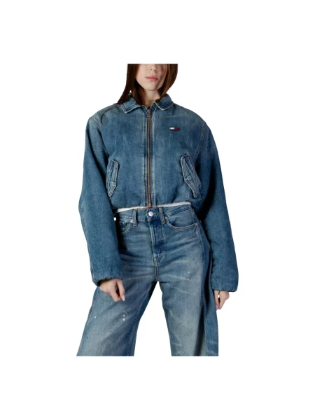 Kurtka jeansowa o kroju regular fit z czystej bawełny Tommy Jeans niebieska