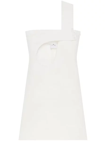 Rochie Courreges din satin de costum alb