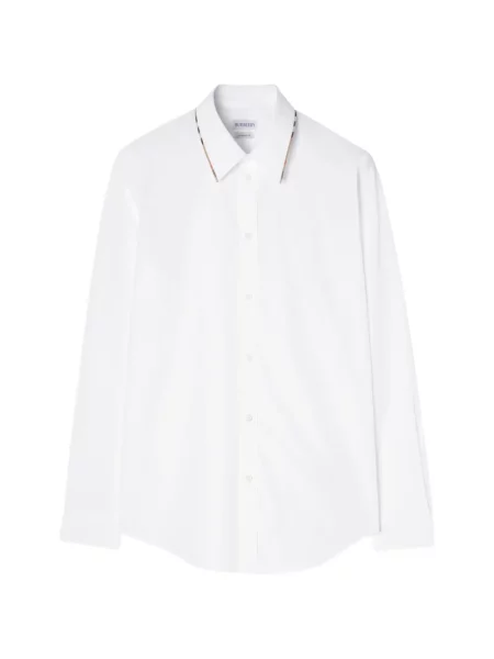Cămașă Burberry clasică din poplin alb