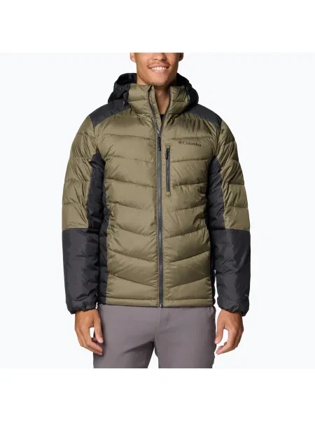 Columbia Labyrinth Loop II Hooded stone green/ shark мъжко пухено яке зелено