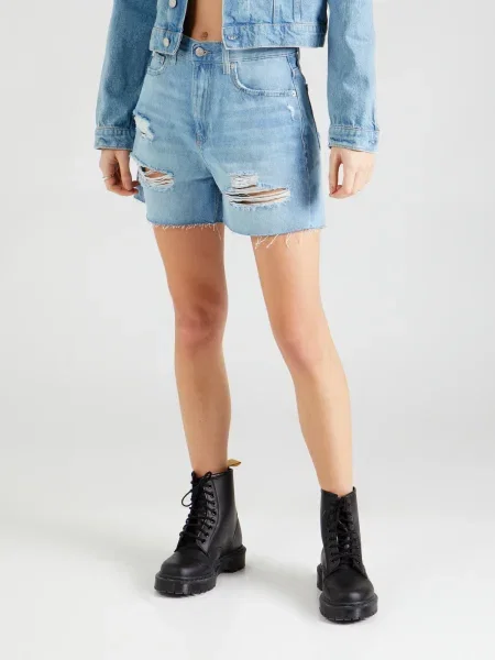 Calvin Klein Jeans Farmer rövidnadrág Mom Fit kék