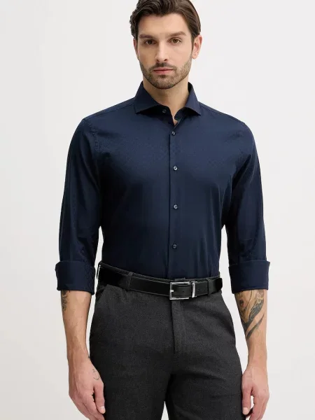 Joop! cămașă din bleumarin cu guler clasic slim