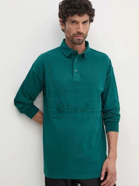 Тениска с дълъг ръкав United Colors Of Benetton зелено
