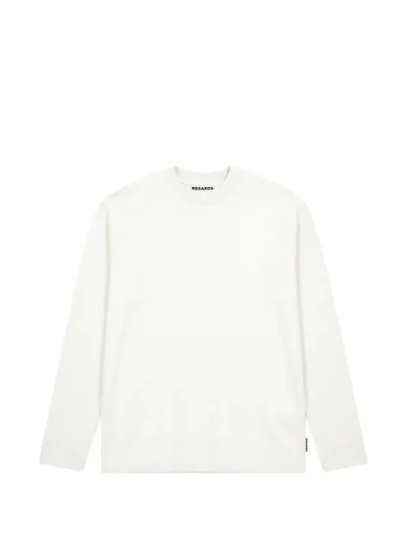 Lung tricou Regards alb