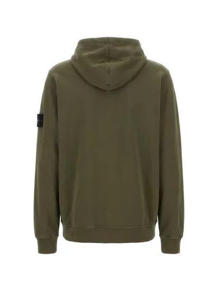 Hanorac cu glugă Stone Island cu strasuri verde