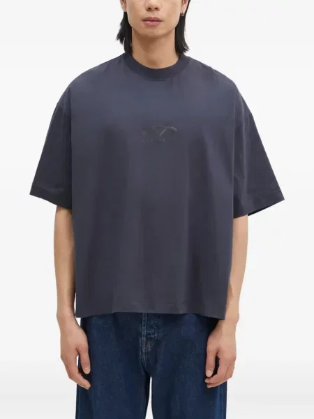 Tricou Vetements cu broderie albastru