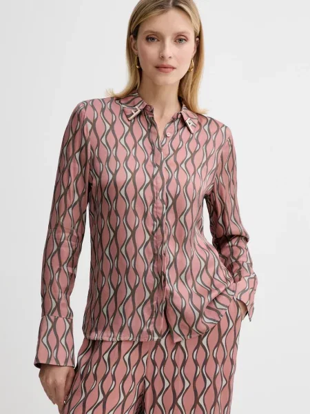 Fracomina koszula regular z kołnierzykiem klasycznym różowy