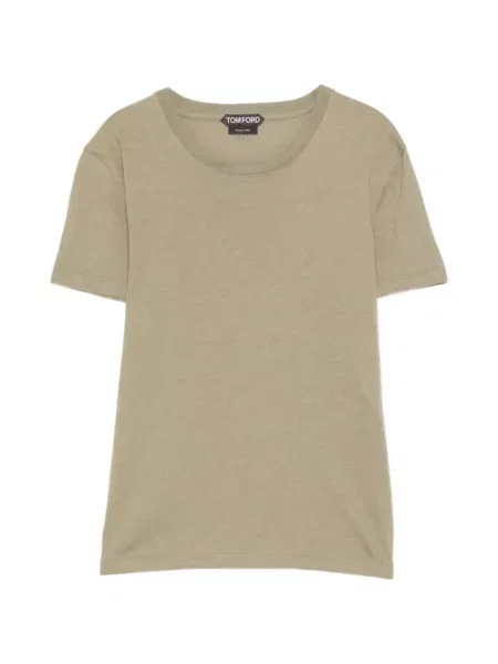 Tricou Tom Ford cu broderie verde