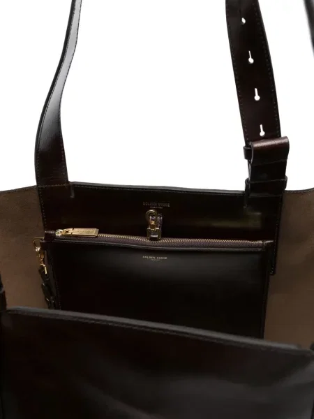 Geanta de piele Golden Goose din piele auriu