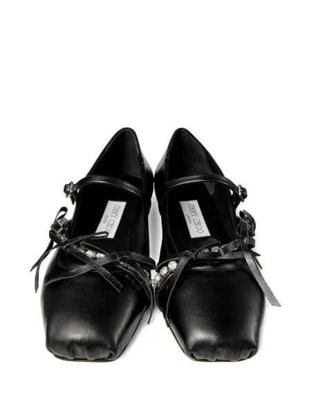 Balerini Jimmy Choo cu vârf pătrat negru