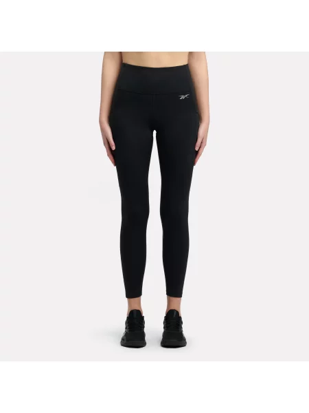 Reebok Lux Speed – legginsy do biegania z wysokim stanemunisex Black Size: czarne
