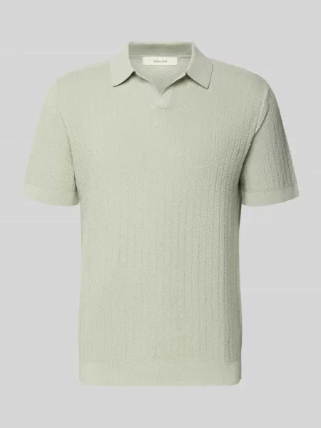 Koszulka polo o kroju regular fit z mieszanki bawełny i lnu model MATTIS' Selected Homme