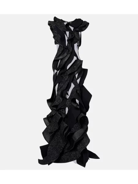 Sukienka Maticevski z falbankami czarna