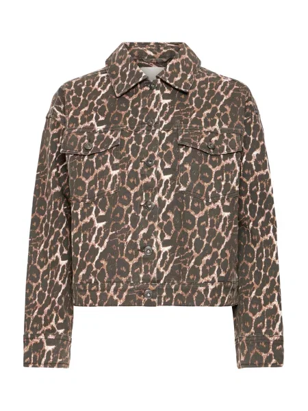 ICHI Geacă de primăvară-toamnă IHBROKES ecru ciocolatiu / brocart maro