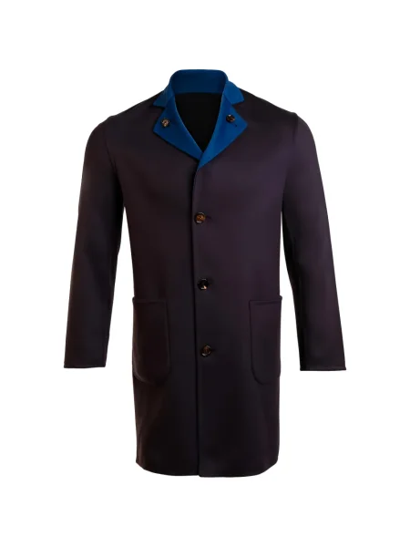 Palton Kiton din cașmir albastru