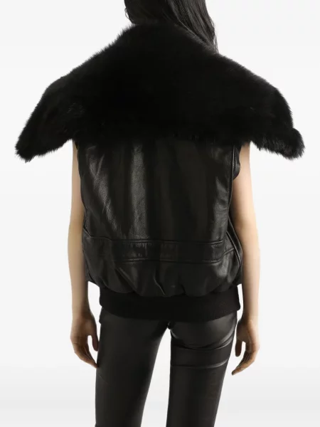 Vestă Dolce & Gabbana din piele negru