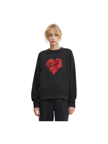 Karl Lagerfeld bluza z aplikacją czarny