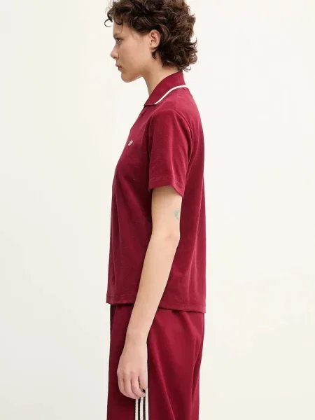 Μπλουζάκι πόλο adidas Originals x WB Terry Terry κόκκινο